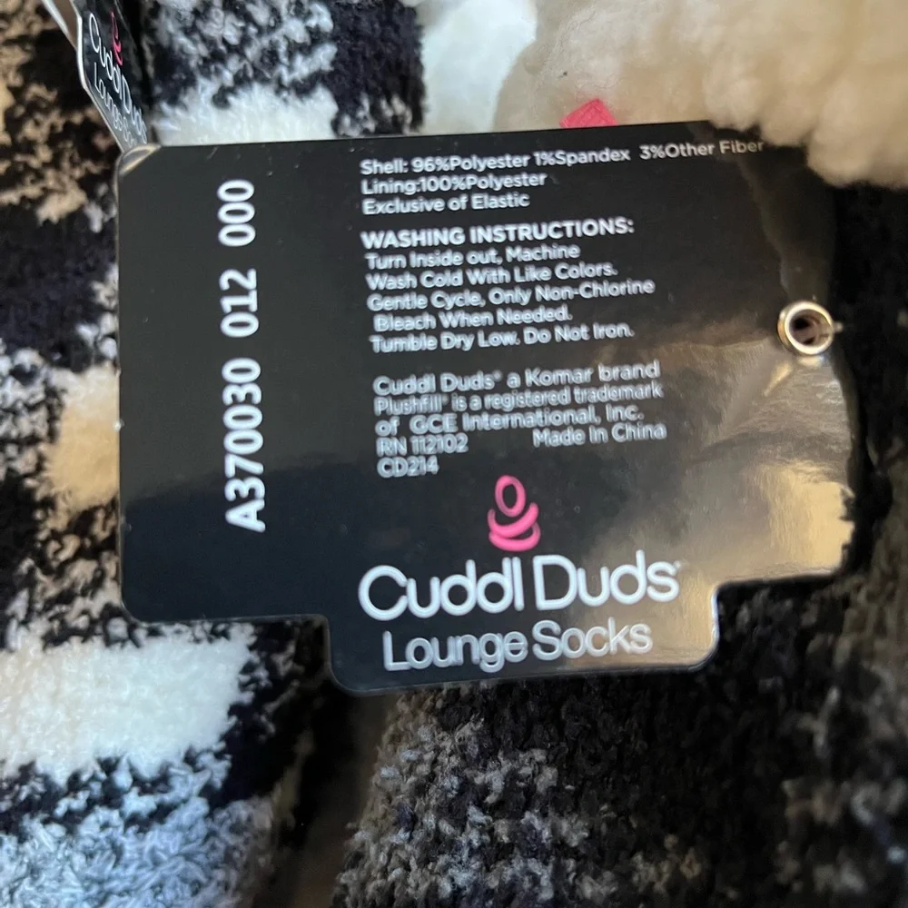 CUDDL DUDS SHERPA LINED LOUNGE SOCKS 2 PAIRS NWT - Picture 4 of 7